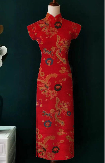 29.5"W Birds Fabric, A hundred birds are paying homage to a phoenix pattern Jacquard Satin Fabric, Upholstery, Quilting and Sewing fabric