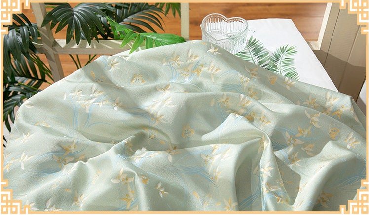 Orchid Rayon Silk Brocade Fabric: 55"W Cheongsam Sewing, Upholstery - By The Meter - Poppylollipop