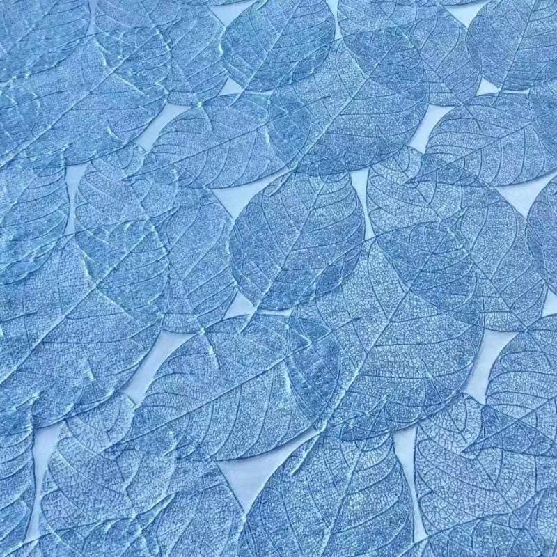 Metallic Leaf Jacquard Fabric: 3D Texture, 59" Wide, Upholstery & Sewing