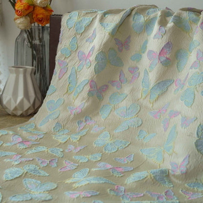 Butterfly Jacquard Fabric: 3D Texture Upholstery, Costume, Decor - 63" W