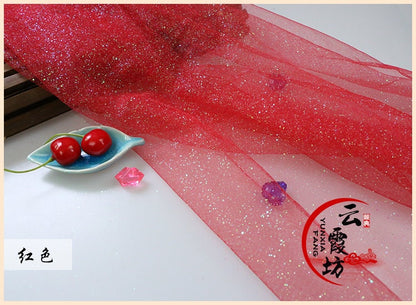 Glitter Mesh Fabric, Sequined Hard Tulle, 59" Wide, Costume Cosplay