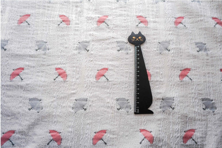 White Pleated Umbrella Fabric: Textured Rayon Blend, 59" Wide