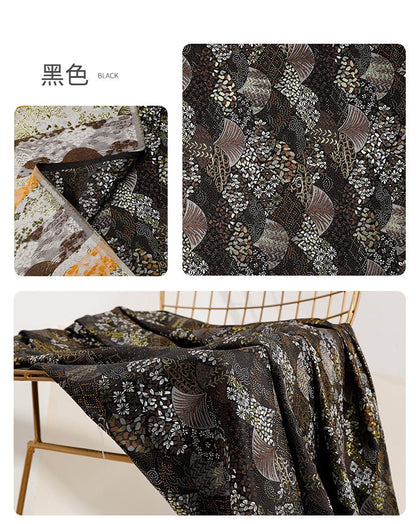 Tissu des éventails japonais Nishijin : Brocart jacquard de soie et rayonne