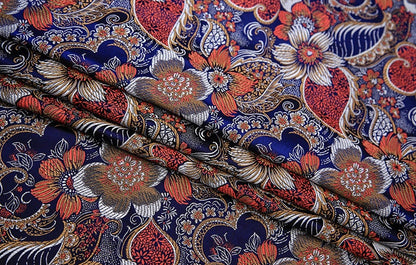 Moonflower Silk Brocade Fabric: Chinese Upholstery & Sewing - By The Meter