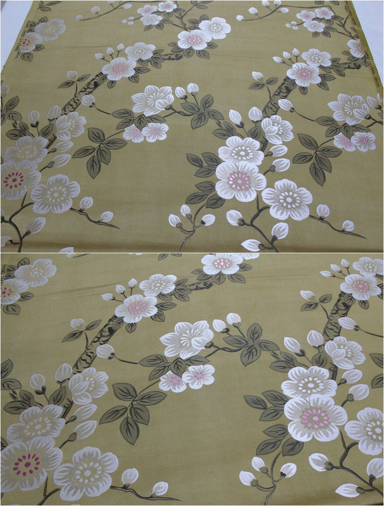 Plum Blossom Brocade Fabric: 29.5" Wide Silk Rayon Jacquard