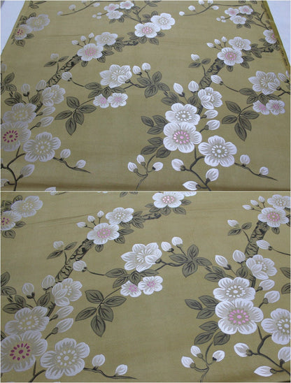 Plum Blossom Brocade Fabric: 29.5" Wide Silk Rayon Jacquard