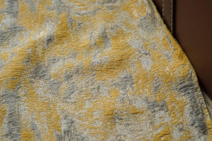 Gold Thread Jacquard Fabric: 3D Oil Painting Texture, 54" Wide