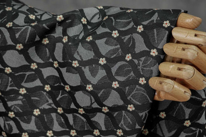 Tissu jacquard brocart ondulé rétro - Matériel de couture à motifs floraux