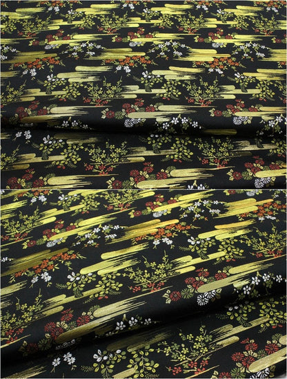 Cherry Blossom Jacquard Brocade Fabric: Japanese Silk Rayon Blend