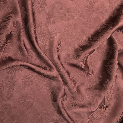 Leaf Pattern Jacquard Satin Damask Fabric - 59" Wide Rayon Upholstery