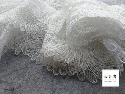 Embroidered Flower Lace Ribbon: Palace Forest Style Polyester Trim