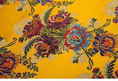 Floral Silk Brocade Fabric: 29.5" Wide, Upholstery & Sewing - By The Meter