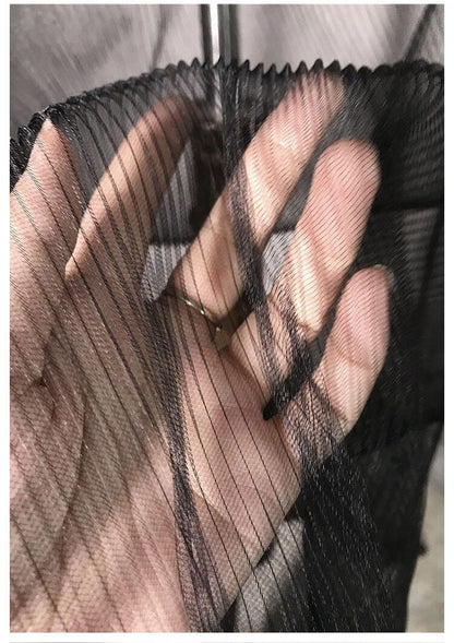 Pleated Mesh Fabric, Stiff Texture, Veil, Prom, Events, Crafts, 65" Wide