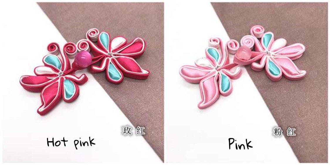 Handmade Butterfly Sewing Frog Closures: Satin Cheongsam Buttons