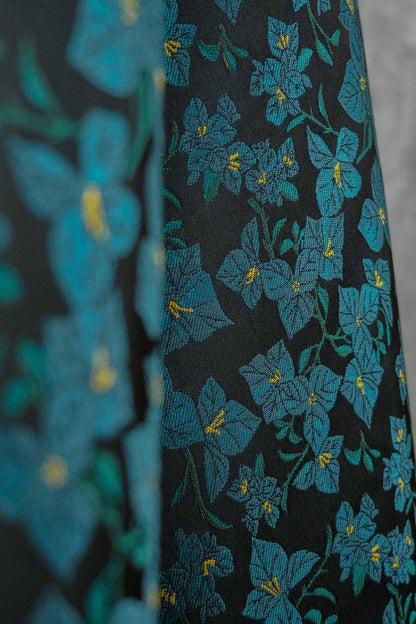 Vintage Style Coffee Brown Embossed Abstract Floral Jacquard Fabric by the Yard, 58"wide