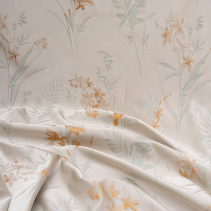 Nishijin Woven Magnolia Brocade: Gold Thread Jacquard Silk Fabric - Poppylollipop
