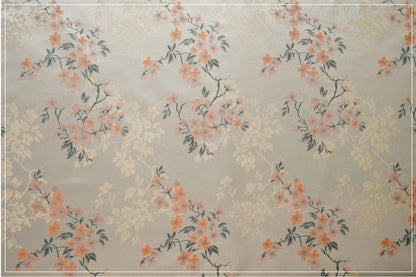 Floral Print Satin Fabric: Soft Polyester Material, 65" Wide