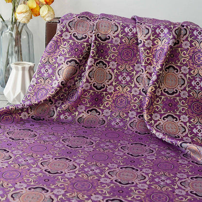 Tissu brocart jacquard à fils d'or ��� Patte chinoise porte-bonheur" Large