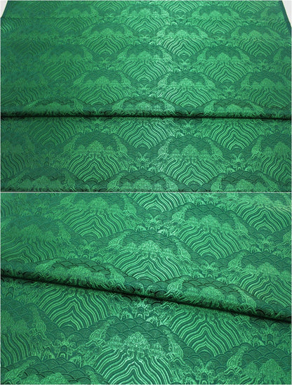 Ocean Waves Silk Rayon Brocade Fabric: Upholstery, Costume, Decor