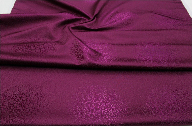 Cloud Brocade Fabric: Red & Blue Jacquard, Costume Dress Material