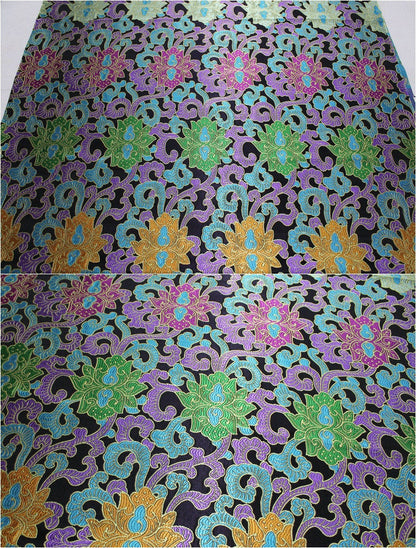 Lotus Brocade Fabric: Chinese Qipao Sewing & Upholstery (29.5" Wide)