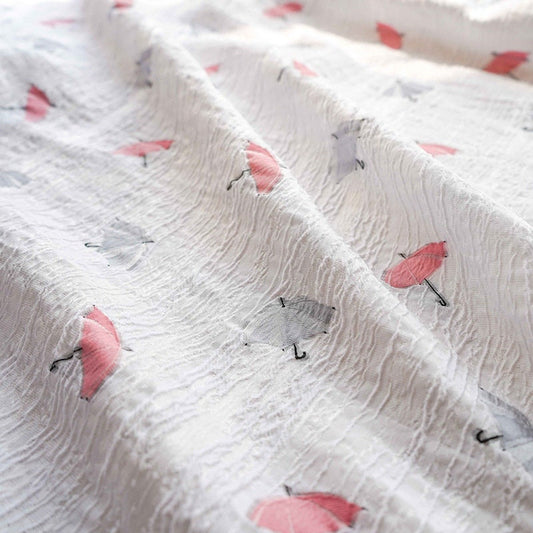 Tissu blanc plissé pour parapluie : mélange de rayonne texturé, 150 cm de large