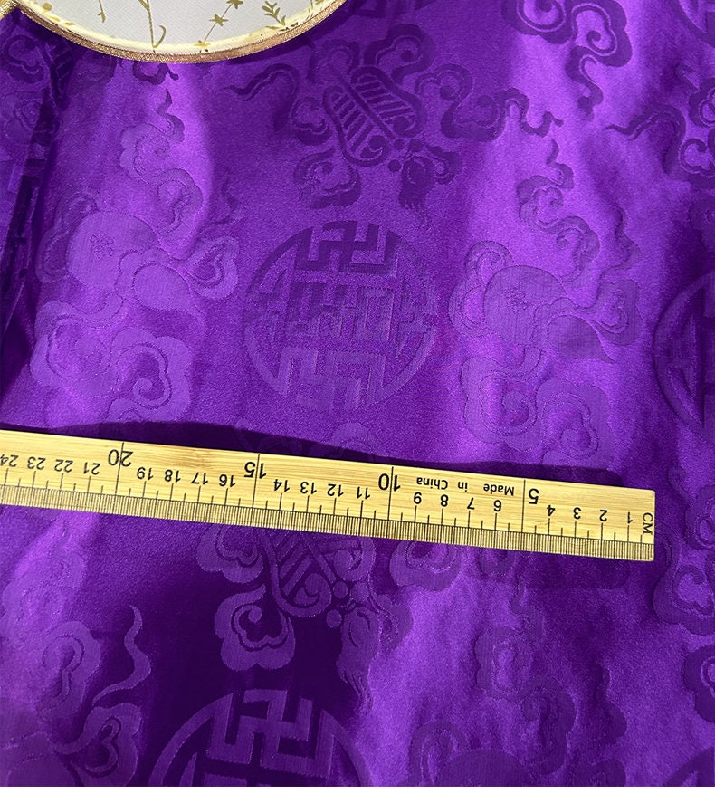 Purple Silk Brocade Fabric: Chinese Element Upholstery, Costume, Decor