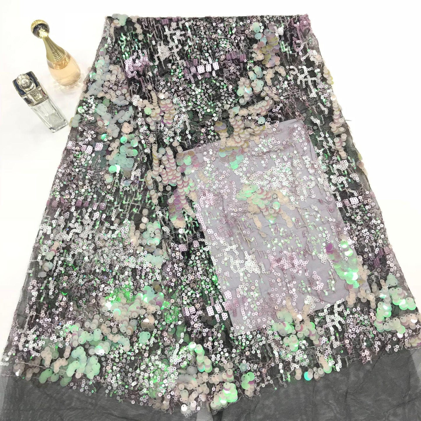 Colorful Sequin Fabric: Evening Dress & Runway Attire (51"W)