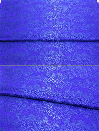 Ocean Waves Silk Rayon Brocade Fabric: Upholstery, Costume, Decor