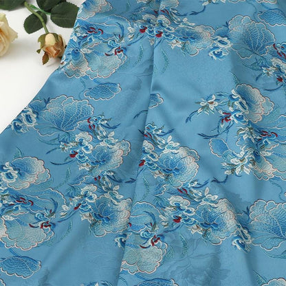 Tissu satin de soie pour thé : ameublement, costumes, rideaux de style chinois (150 cm de large)