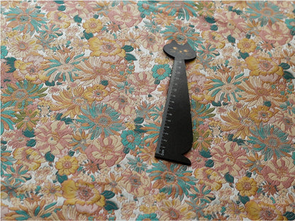 Floral Jacquard Fabric: 3D Flower Designer Fabric, 55" Wide