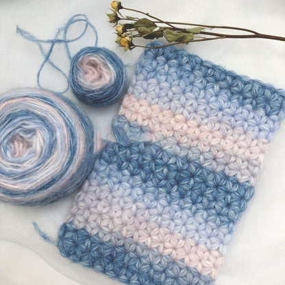 Fil de soie mohair teint à la main arc-en-ciel : pelote de laine à tricoter dentelle