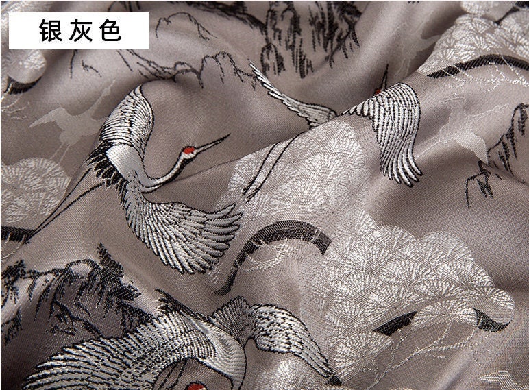 Crane Jacquard Fabric: 57"W Polyester Sewing Material