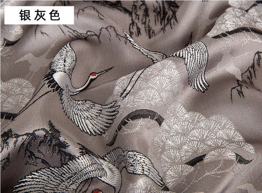 Crane Jacquard Fabric: 57"W Polyester Sewing Material