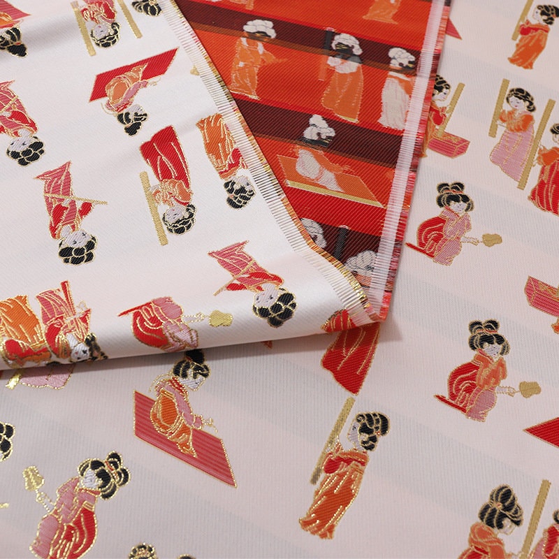 Gold Thread Tang Palace Lady Jacquard Fabric - 59"W