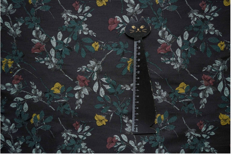 Floral Jacquard Woven Fabric: Reversible Embossed Upholstery, 57"W