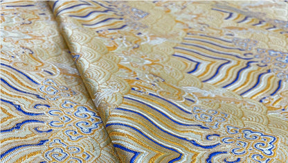 Tissu brocart de soie et rayonne Champagne Wave : 75 cm (29,5 pouces) - Matériel de couture pour vêtements