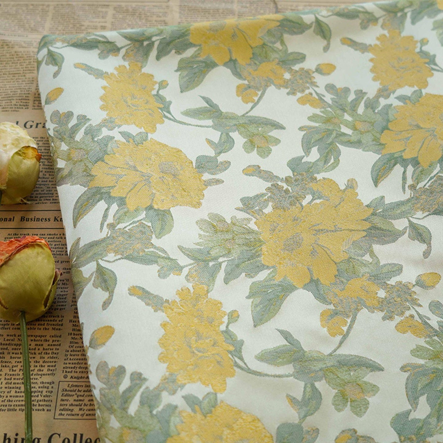 Floral Jacquard Brocade Fabric: 56"W Rayon Cheongsam Qipao Material