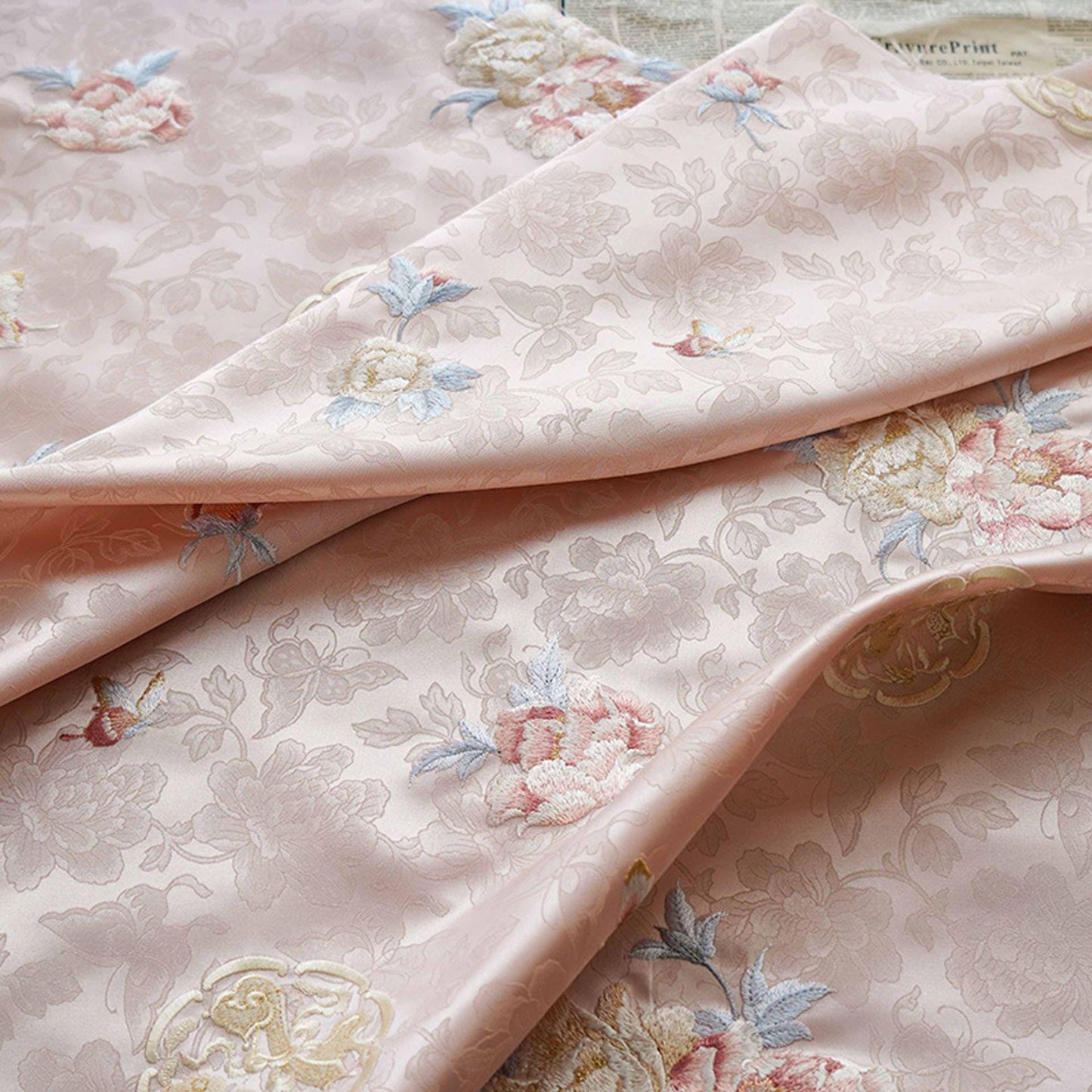 Peony Silk Brocade Fabric: 59"W Tibetan Robe Cheongsam Material