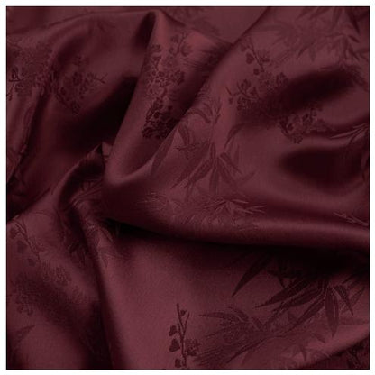 Bamboo Leaf Jacquard Fabric ��� Silk-Feel Ray" Wide