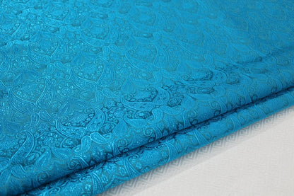 Silk Brocade Fabric: Pipa Flower Upholstery Drapery, 29.5"W