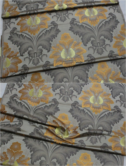 Silk Brocade Fabric: 29.5"W European Palace Pattern, Upholstery & Costume