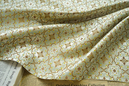 Zen Flower Brocade Fabric: Blue Purple Song Brocade, 58" Wide