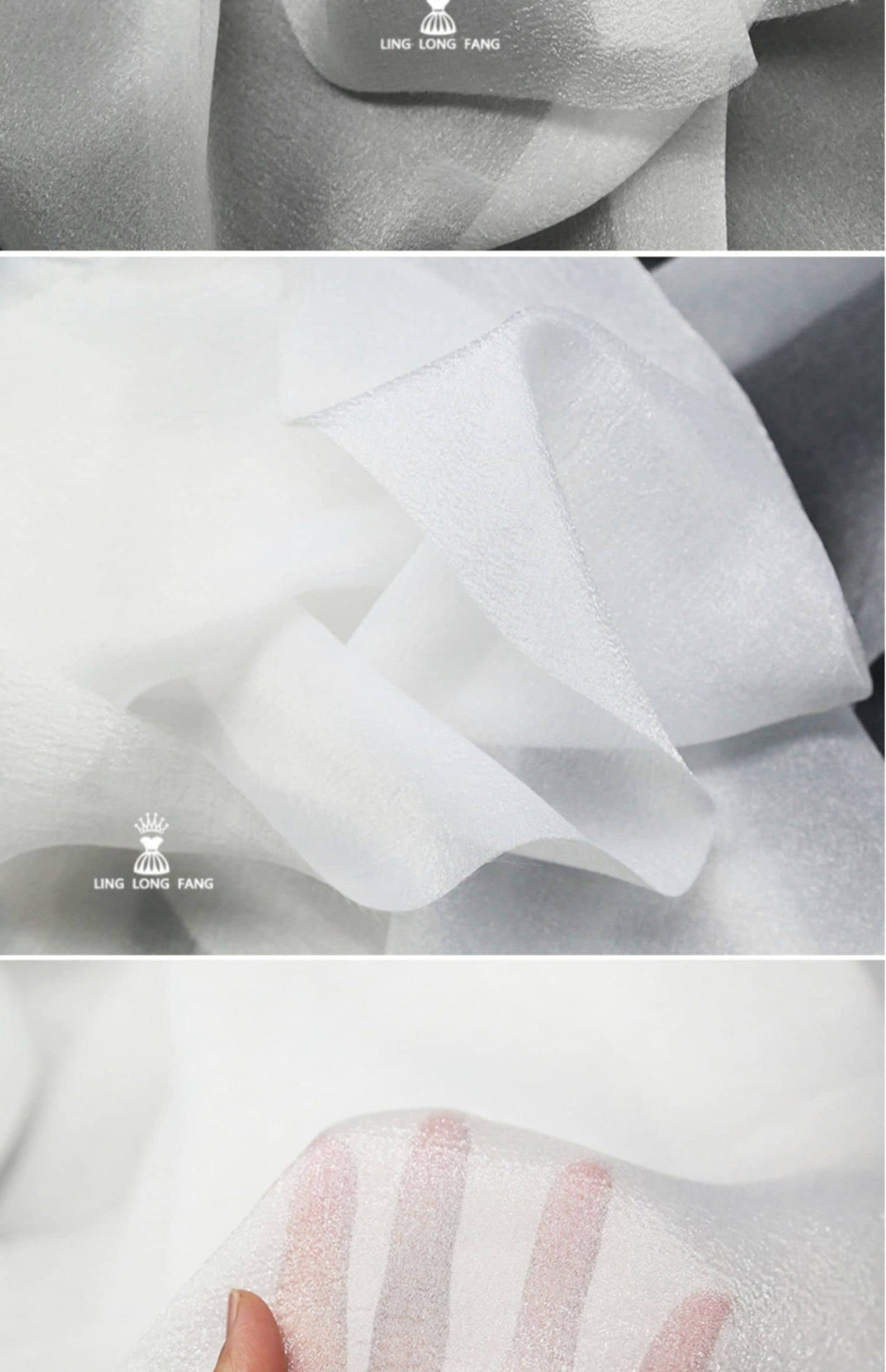 Pearlescent Organza Seersucker Fabric: 59" Wide Cotton-Polyester