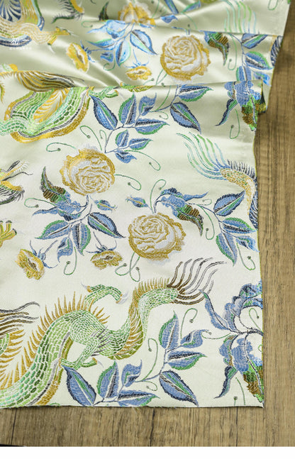 Dragon Jacquard Fabric: 59"W Polyester Damask for Sewing & Decor