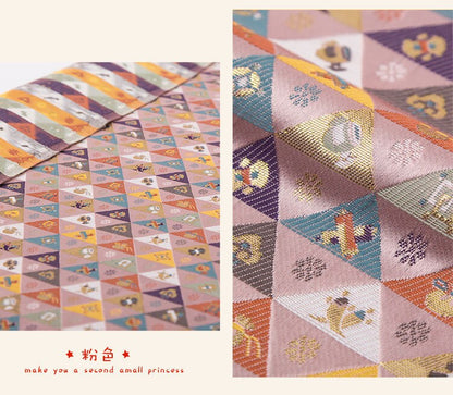 Japanese Brocade Fabric: Silk Blend, Eight Treasures Design