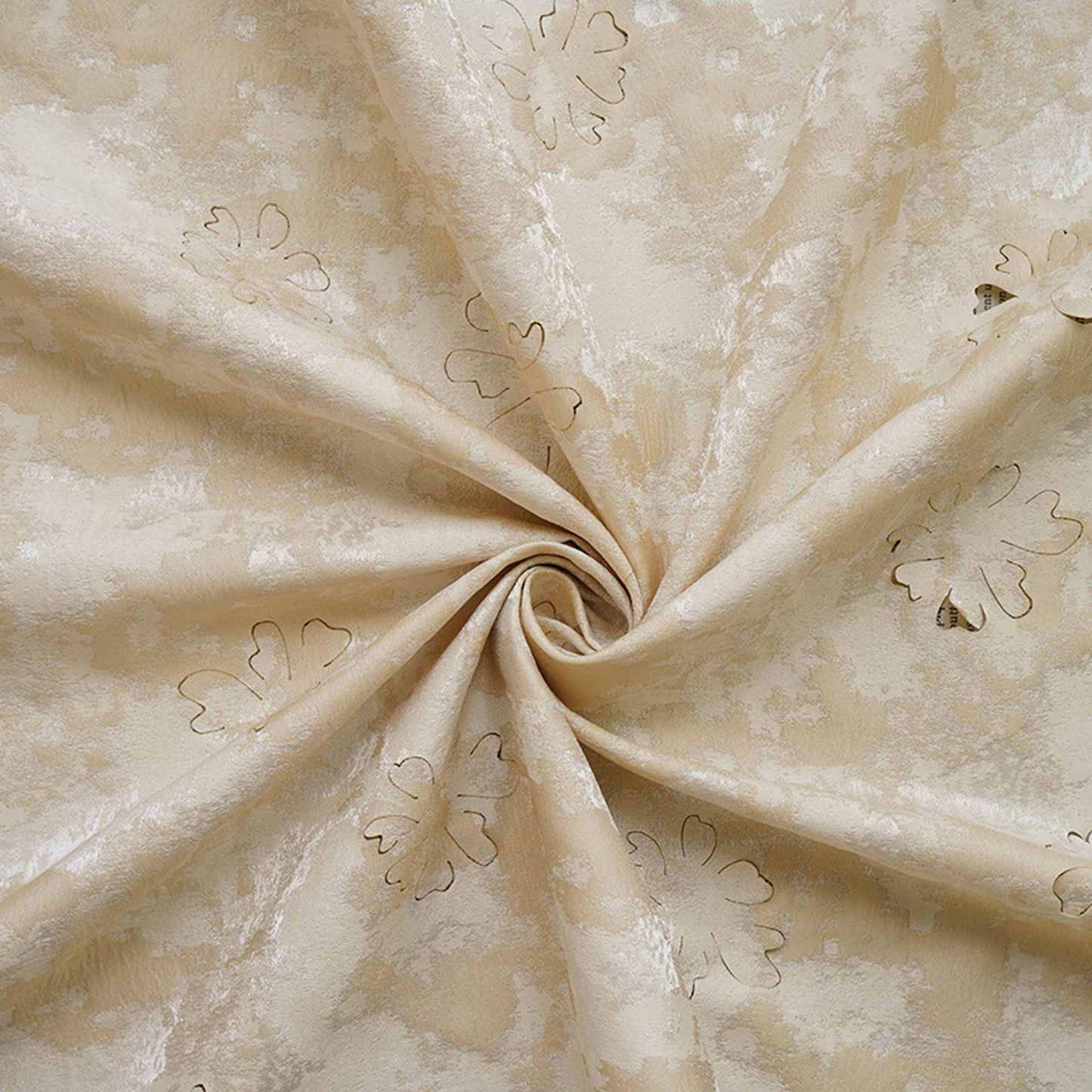 Floral Gauze Jacquard Fabric: Sheer Texture, 53" Wide - By The Meter