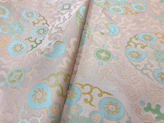 59"W Song Brocade Jacquard Fabric: Tibetan Cheongsam Sewing Material