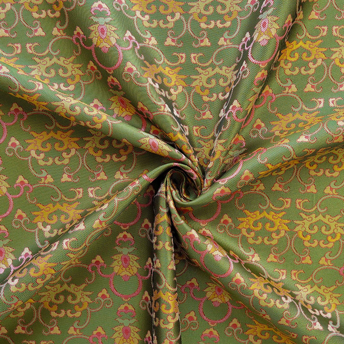 Oriental Brocade Jacquard Fabric, Classic Sichuan Weaving for Clothing & Crafts, 60"Wide