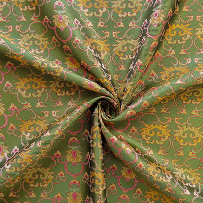 Oriental Brocade Jacquard Fabric, Classic Sichuan Weaving for Clothing & Crafts, 60"Wide